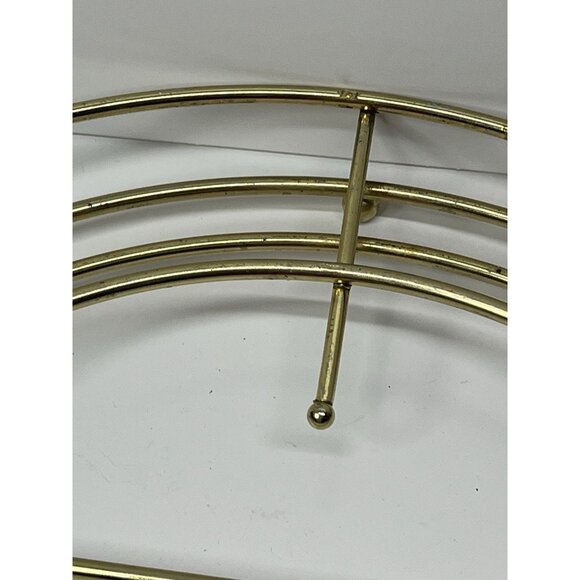 Vintage Brass Punch Bowl Caddy Mid Century Modern - Picture 8 of 14